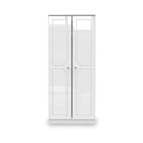 Kinsley White Gloss 2 Door Wardrobe from Roseland