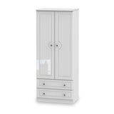 RFBAL061WG Kinsley White Gloss 2 Door 2 Drawer Wardrobe from Roseland