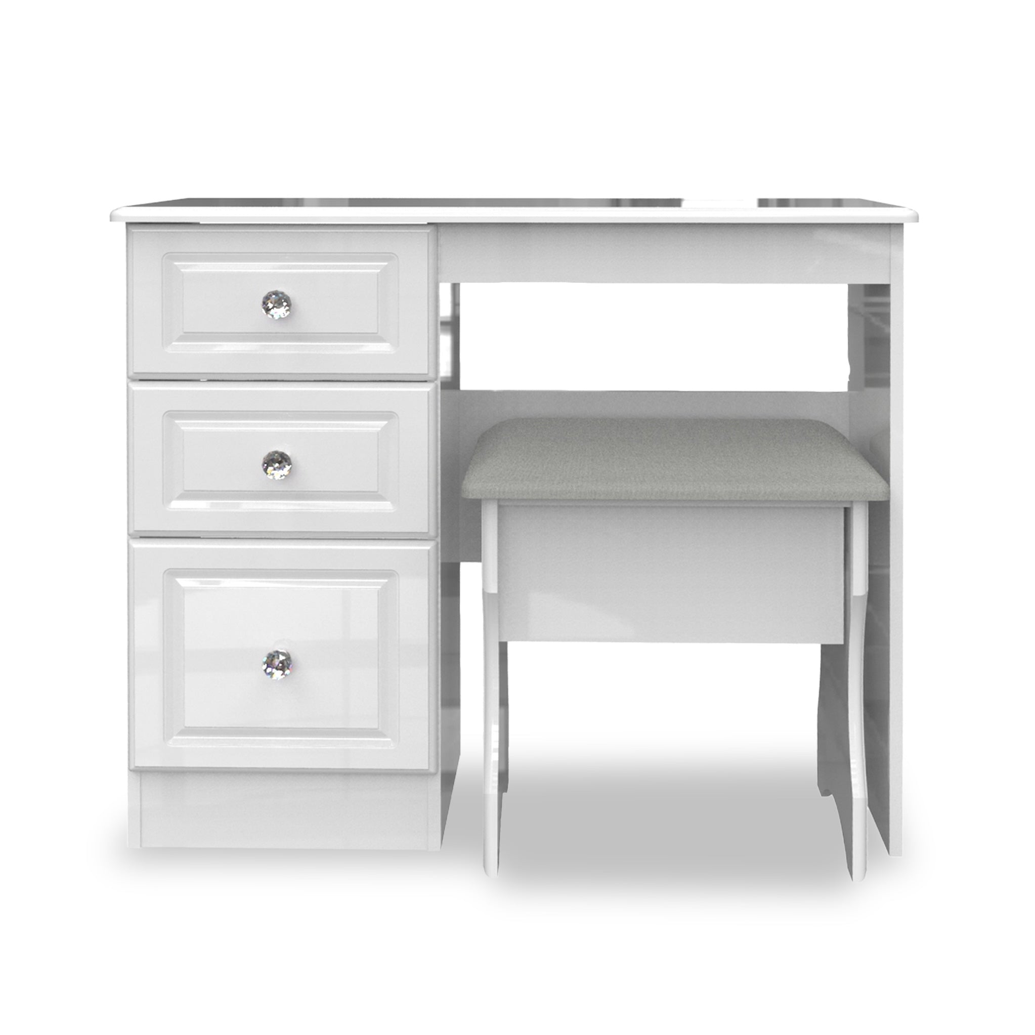 White gloss deals makeup desk