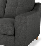 Justin Charcoal Left Hand Chaise Sofa