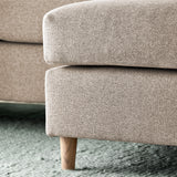 Justin Oatmeal Chaise Sofa