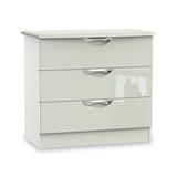 Beckett Cream Gloss 3 Drawer Chest from Roseland