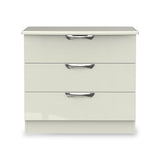 Beckett Cream Gloss 3 Drawer Chest from Roseland