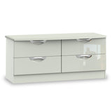 Beckett Cream Gloss 4 Drawer Low Storage Unit from Roseland