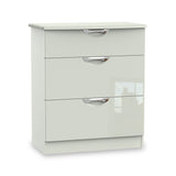 Beckett Cream Gloss 3 Drawer Deep Chest from Roseland