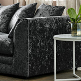 Tamara Black Crushed Velvet 3 Seater Sofa