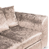 Tamara Mink Crushed Velvet 3 Seater Sofa