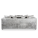 Tamara Silver Crushed Velvet 3 Seater Sofa