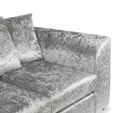 Tamara Silver Crushed Velvet 3 Seater Sofa