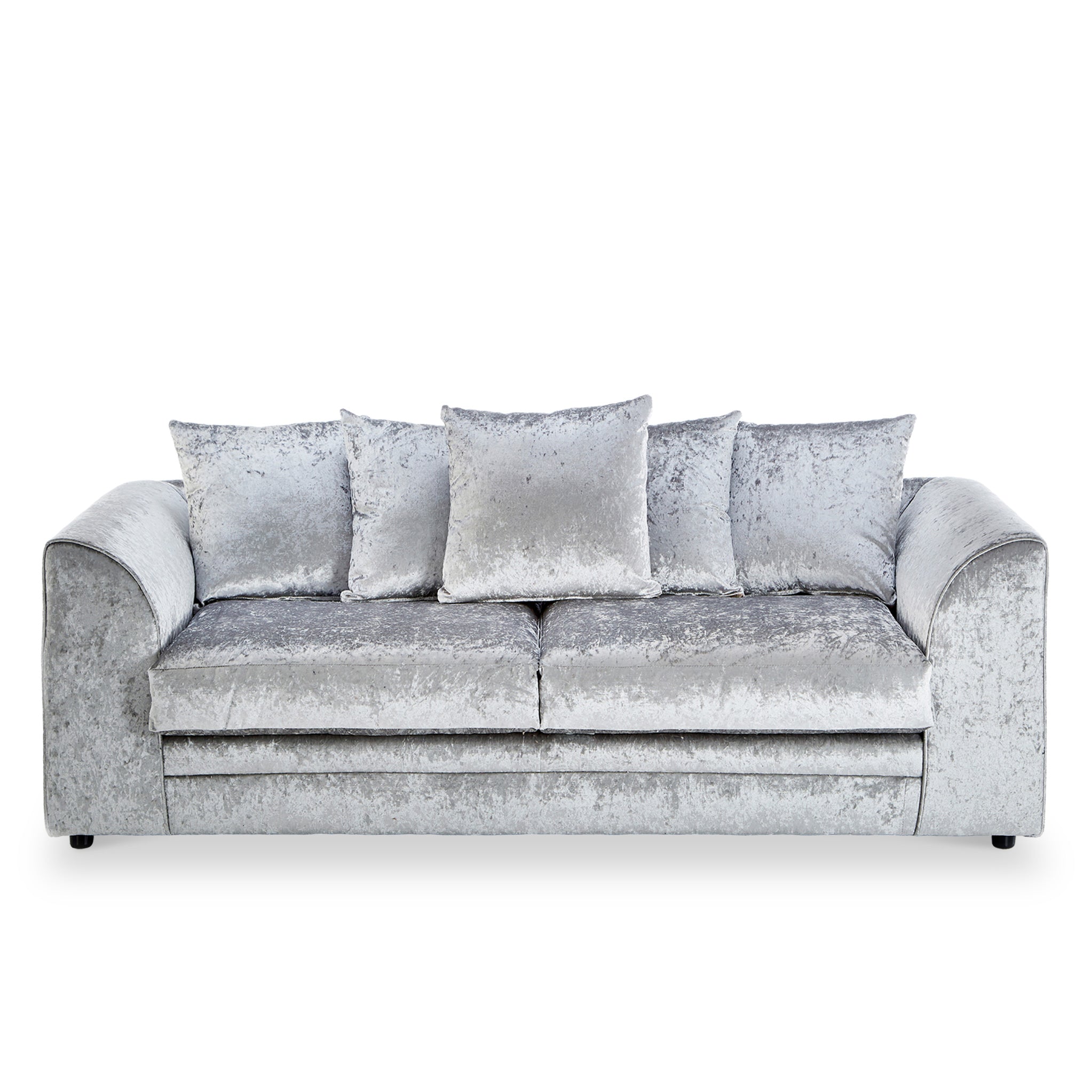 Silver grey shop velvet sofa