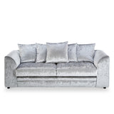 Tamara Silver Crushed Velvet 3 Seater Sofa from Roseland furniture