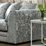 Tamara Silver Crushed Velvet 3 Seater Sofa