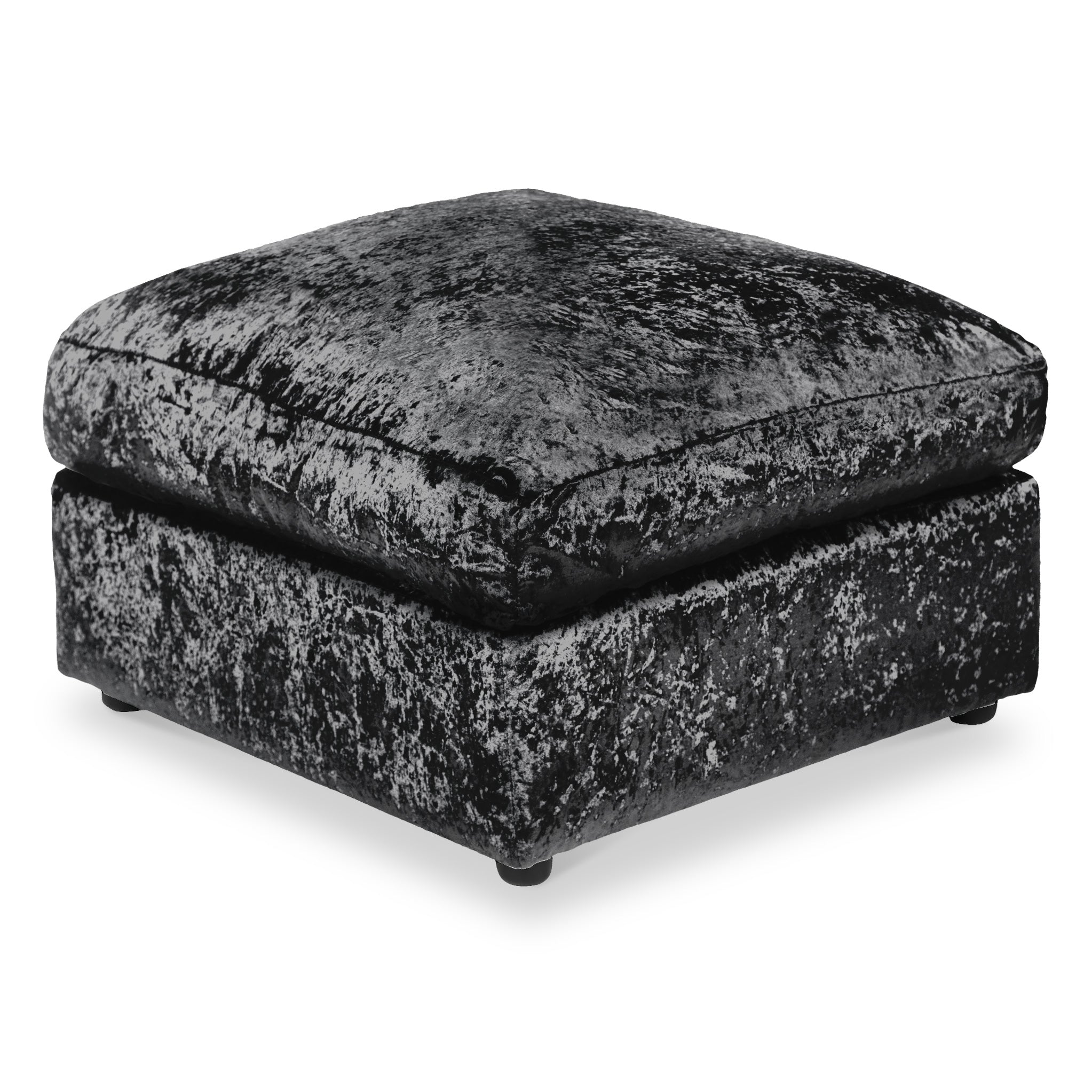 Black crushed velvet deals footstool