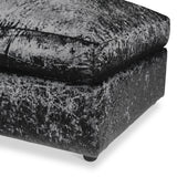 Tamara Black Crushed Velvet Footstool