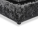 Tamara Black Crushed Velvet Footstool