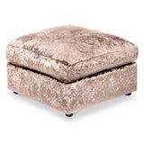 Tamara Mink Crushed Velvet Footstool from Roseland furniture