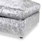 Tamara Silver Crushed Velvet Footrest