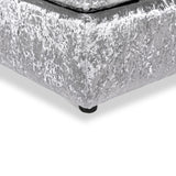 Tamara Silver Crushed Velvet Footstool