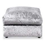 Tamara Silver Crushed Velvet Footstool