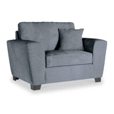 Chester Navy Hopsack Snuggler Armchair from Roseland Furniture