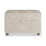 Chester Cream Hopsack Small Storage Footstool