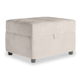 Chester Stone Hopsack Small Storage Footstool from Roseland Furniture