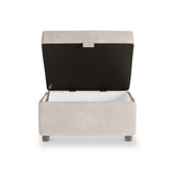 Chester Stone Hopsack Small Storage Footstool