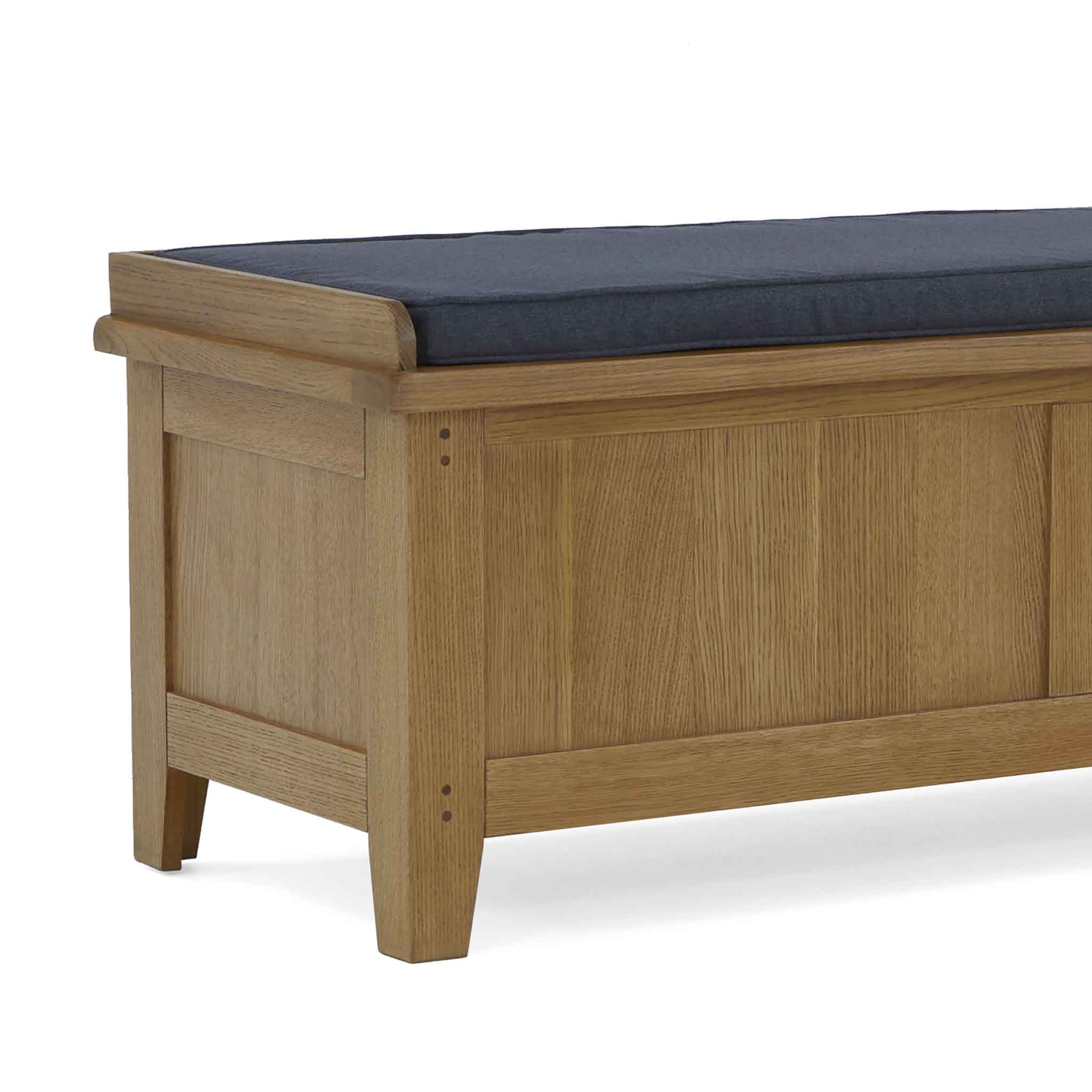 Oak ottoman storage deals bench