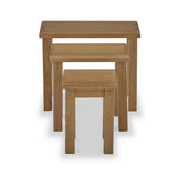 Broadway Oak Nest of 3 Tables