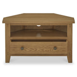 Broadway Oak Corner Television Unit with Drawer