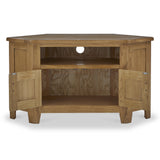 Broadway Oak Corner Television Cabinet with Doors