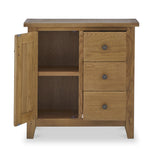 Broadway Oak Mini Sideboard with Side Drawers