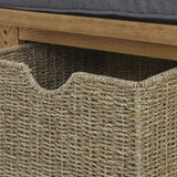 Broadway Oak Hallway Bench with Baskets