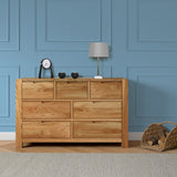 Harvey Oak 3 Over 4 Chest of Drawers for bedroom