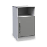 Blakely Grey and White 3 Piece Bedroom Set 1 door Bedside Cabinet 