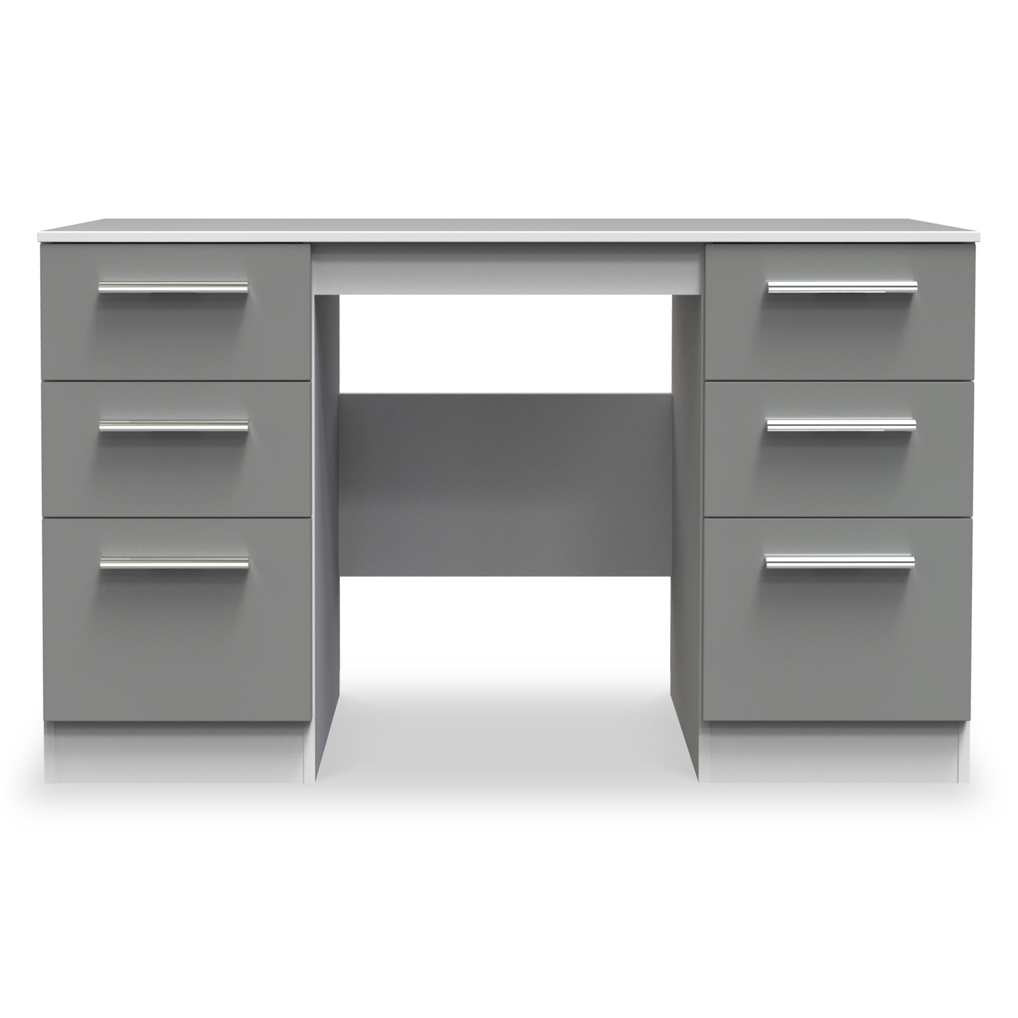 Desk with store drawers grey