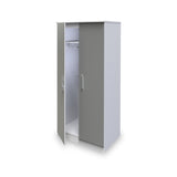 Blakely Grey and White 2 Door Wardrobe