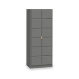 Harlow Grey 2 Door Panelled Wardrobe from Roseland