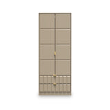 Harlow Taupe 2 Door 2 Drawer Panelled Wardrobe