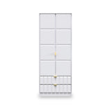 Harlow White 2 Door 2 Drawer Panelled Wardrobe