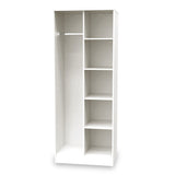 Hudson Tall Open Shelf Unit in White by Roseland Furniture