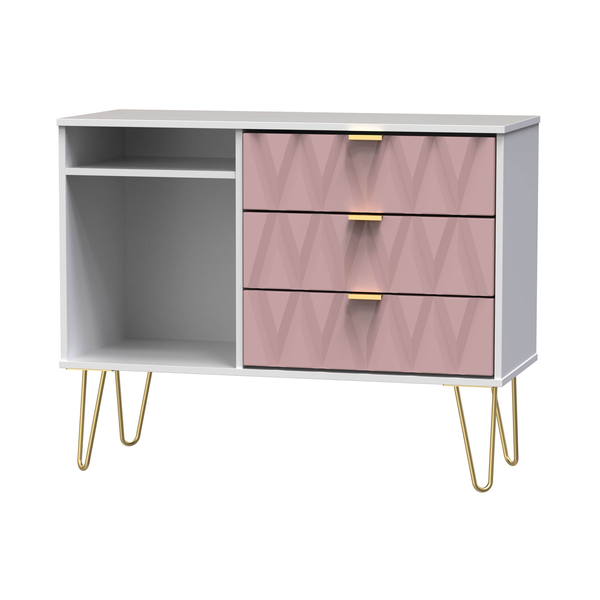 Rose gold shop tv stand