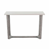 Epsom Rectangular Console Table with concrete effect top