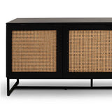 Mia Black Smart Sideboard Cabinet with metal legs