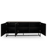 Mia Black Smart Sideboard Cabinet with 3 doors