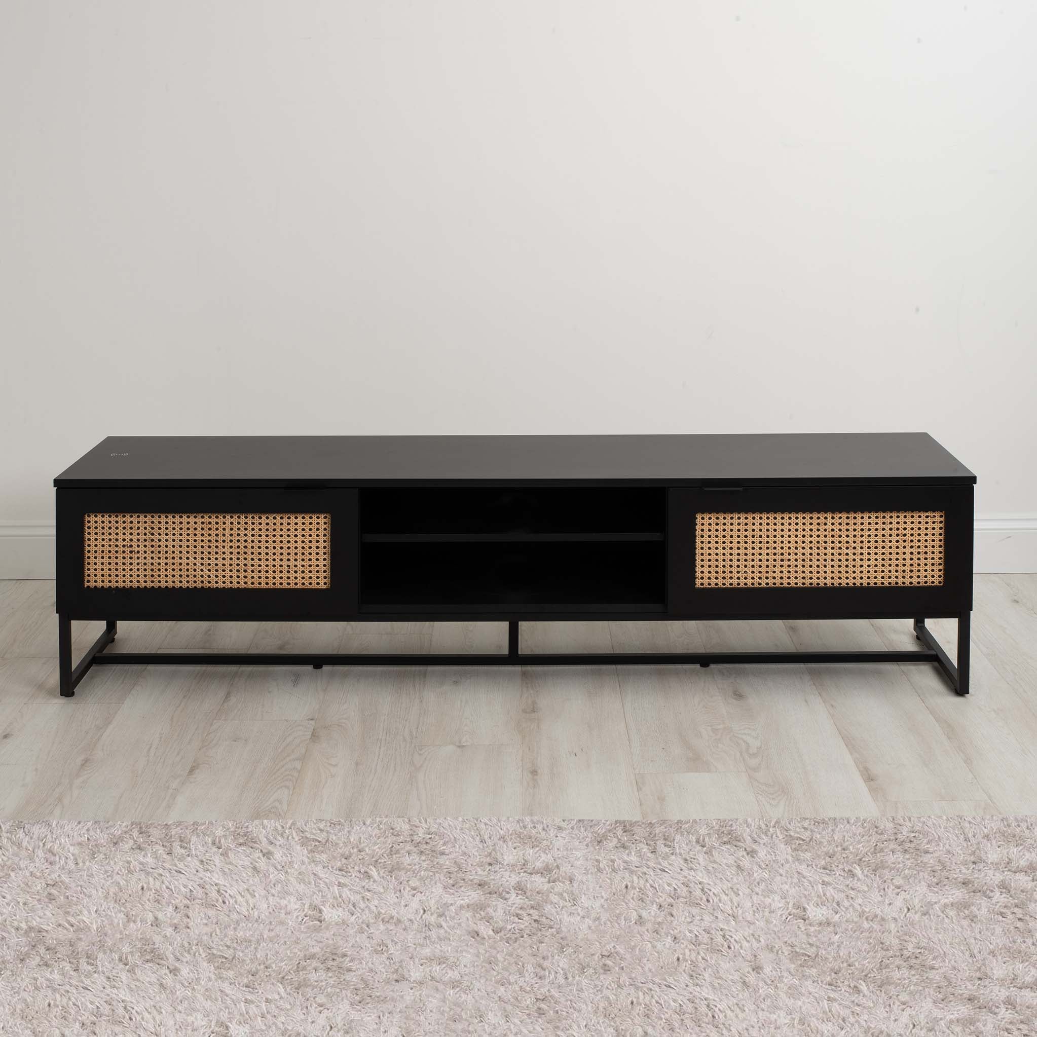 Large black deals tv stand