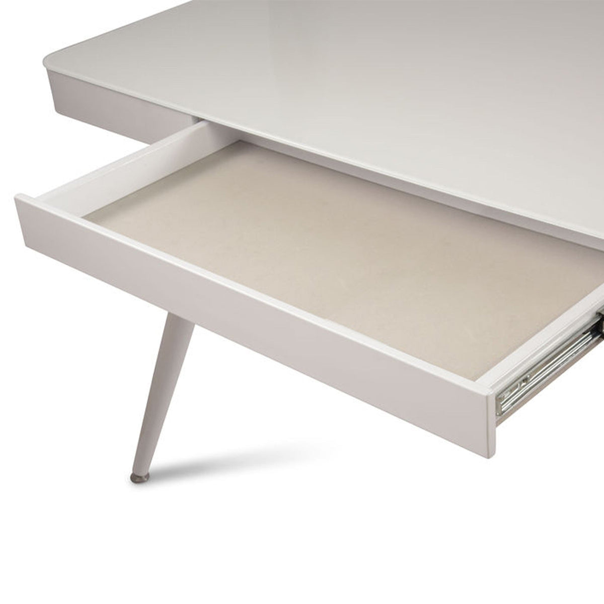 Tori White Wireless Smart Office Desk drawer