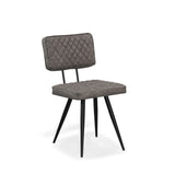 Flynn Dining Chair - Grey PU Faux Leather