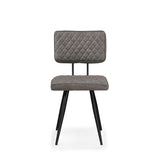 Flynn Dining Chair - Grey PU Faux Leather