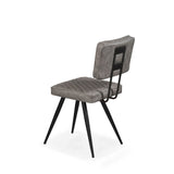 Flynn Dining Chair - Grey PU Faux Leather